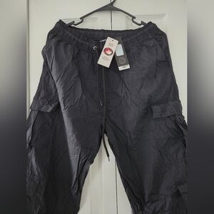 Canada Weather Gear Tie Waist Cargo Pants - Black
